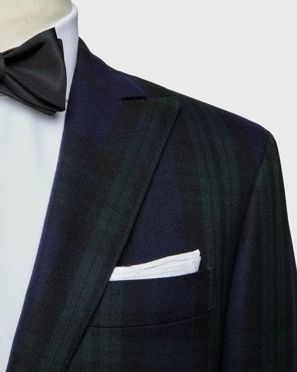 Hot Sid Mashburn Virgil No. 3 Dinner Jacket Navy/Black/Spruce Blackwatch Tartan