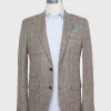 Shop Sid Mashburn Virgil No. 2 Jacket Flax/Chocolate/Sky Glen Plaid Hopsack