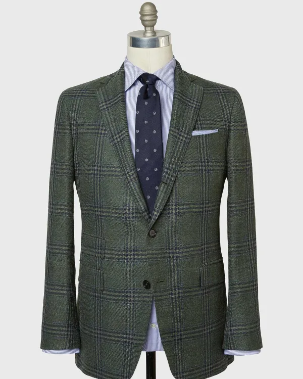 Flash Sale Sid Mashburn Virgil No. 2 Jacket Forest/Navy/Blue Plaid Hopsack