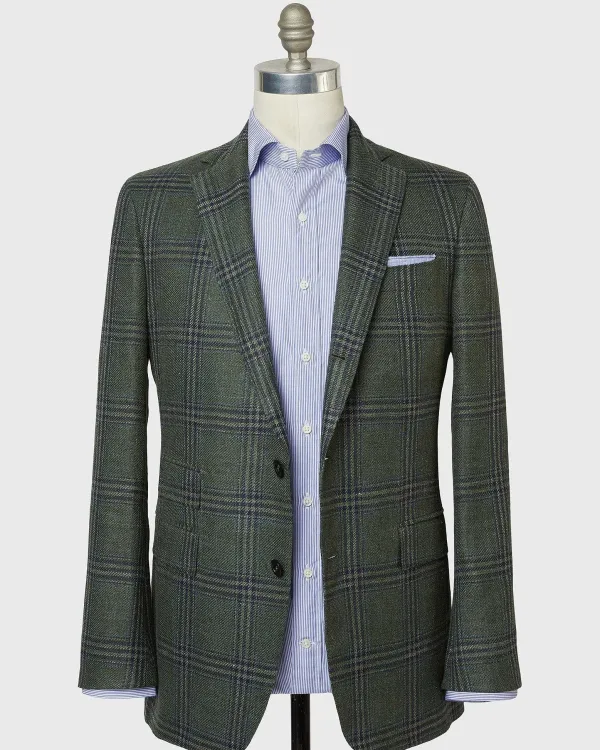 Flash Sale Sid Mashburn Virgil No. 2 Jacket Forest/Navy/Blue Plaid Hopsack