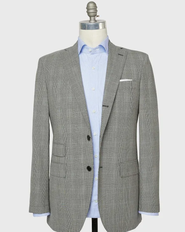 Sale Sid Mashburn Virgil No. 3 Suit Navy/Bone/Sky Prince Of Wales Plainweave