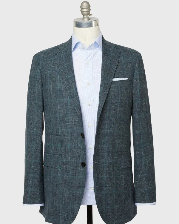 Outlet Sid Mashburn Virgil No. 3 Suit Sage/Navy/Aegean Mix Glen Plaid Hopsack