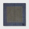 Best Sid Mashburn Wool/Silk Pocket Square Blue/Stone Medallion