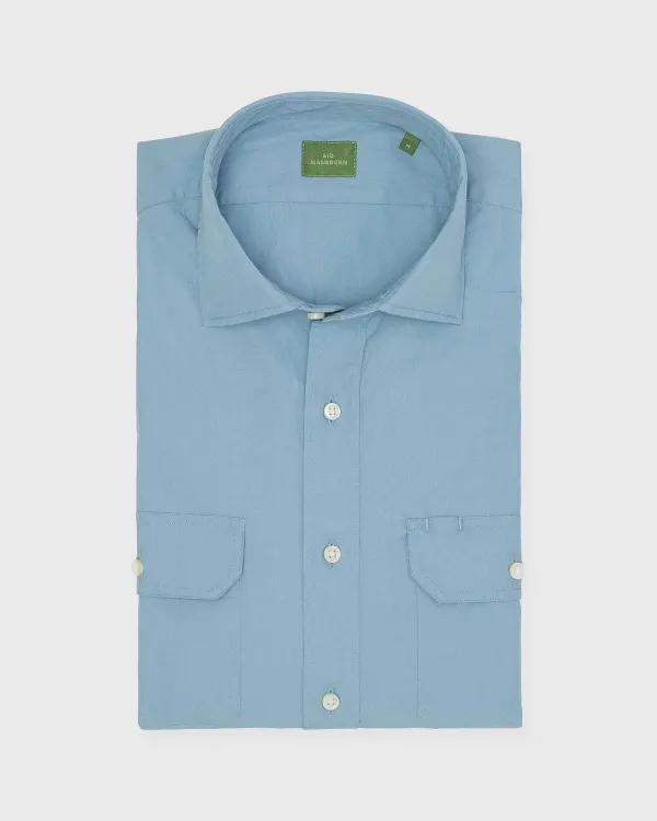 Clearance Sid Mashburn Work Shirt Seaglass Poplin