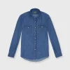 Store Sid Mashburn Work Shirt Medium Wash Indigo Denim