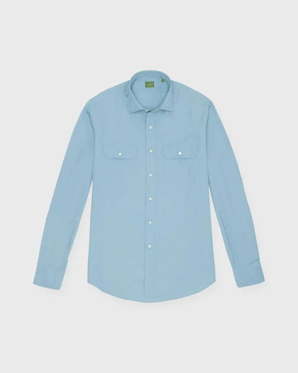 Clearance Sid Mashburn Work Shirt Seaglass Poplin