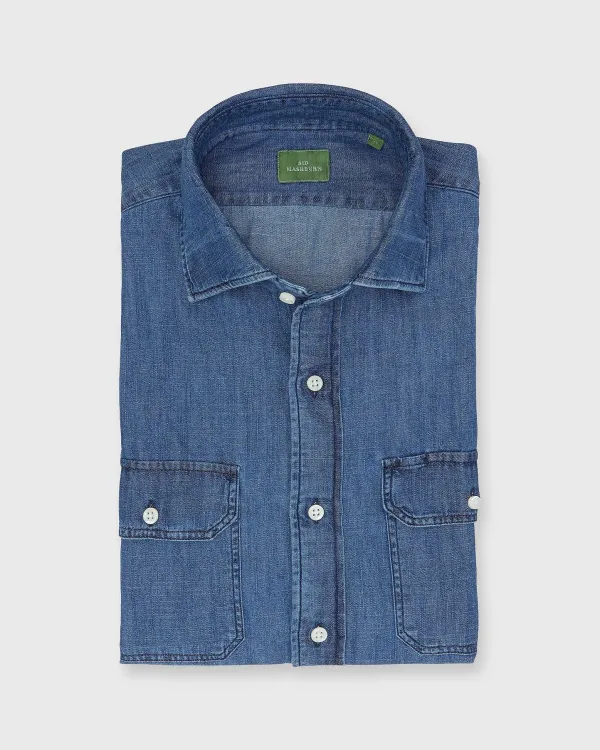 Store Sid Mashburn Work Shirt Medium Wash Indigo Denim