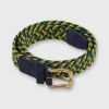 Hot Sid Mashburn 1.25" Woven Elastic Belt Gold/Green/Navy