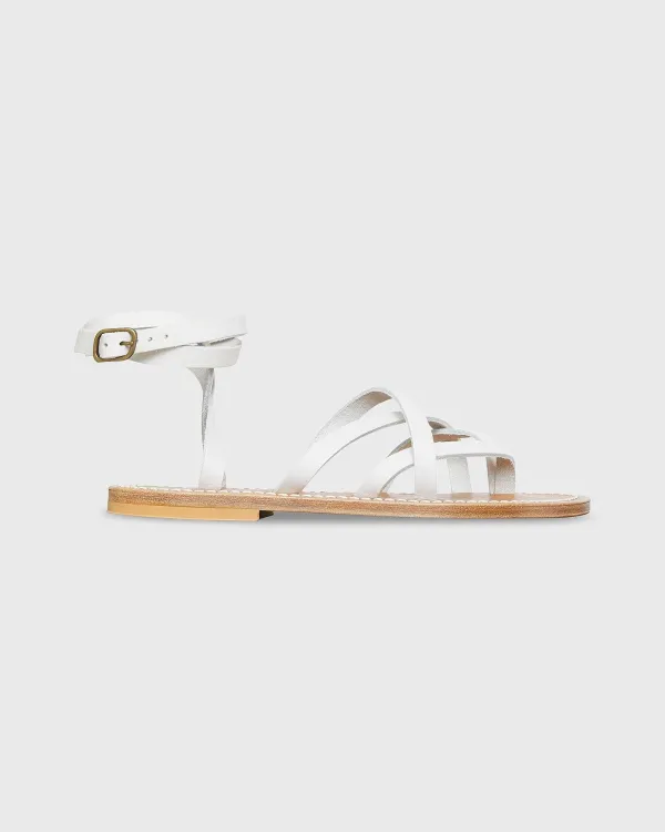 Outlet K. Jacques Zenobie Sandal White Leather