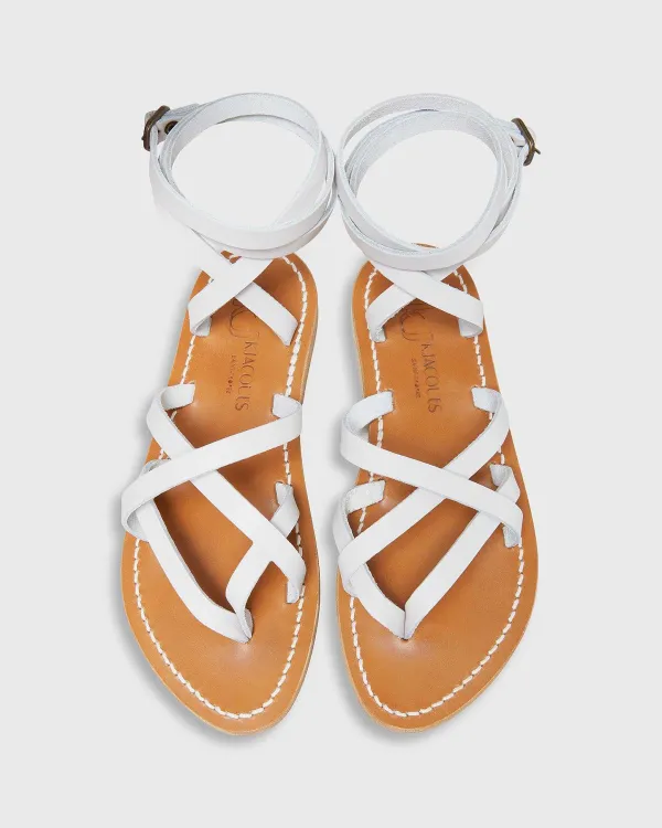 Outlet K. Jacques Zenobie Sandal White Leather