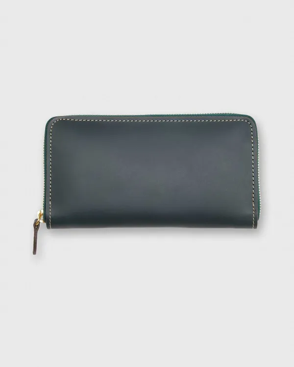 Outlet Ann Mashburn Zip Wallet Dark Green Leather