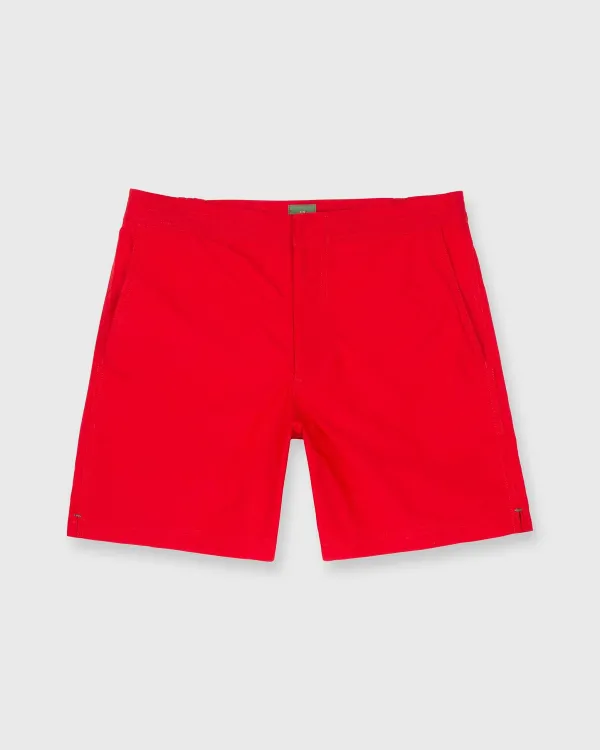 Cheap Sid Mashburn Zip-Front Mid-Length Swim Short Red Nylon