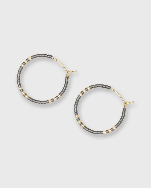 Hot Bluma Project Zoe Hoop Earrings Gunmetal